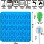 2Pcs Gummy Skull Candy Molds Silicone, C - Image 2