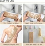 Exfoliating Hemp Back Scrubber with Hand - Image 2