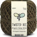 100% Organic Hemp Wick with Natural Bees