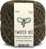 100% Organic Hemp Wick with Natural Bees