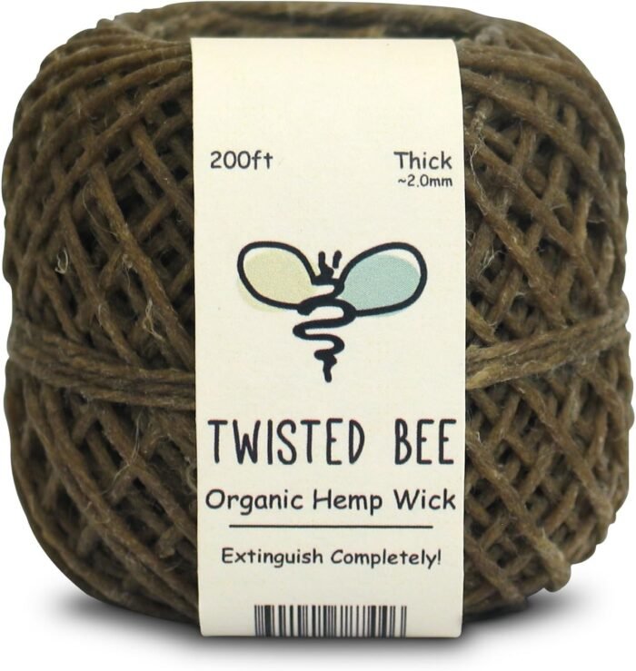 100% Organic Hemp Wick with Natural Bees - Image 1