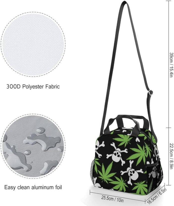 Cannabis Skull All Print Insulated Lunch - Image 2