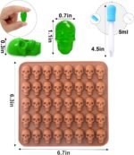 BUSOHA Gummy Skull Candy Molds Silicone, - Image 2