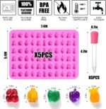Mity rain 5pcs Fruit Snack Molds Silicon - Image 2