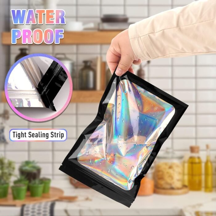 Mylar Bags, 100 PCS Holographic Bags, Sm - Image 3
