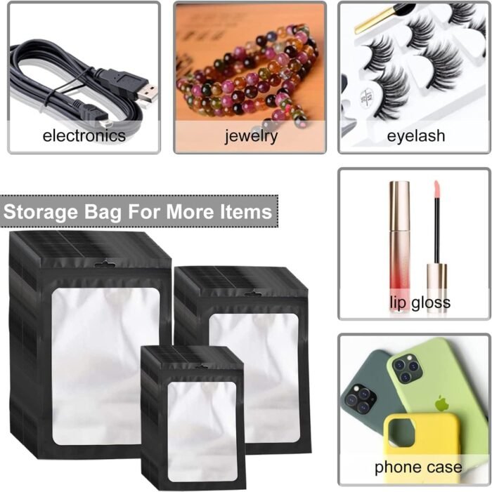 300 Pack 3 Sizes Resealable Mylar Bags F - Image 6