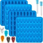 Sidosir 4Pcs Gummy Skull Chocolate Molds
