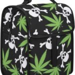 Cannabis Skull Printed Lunch Bag Made of