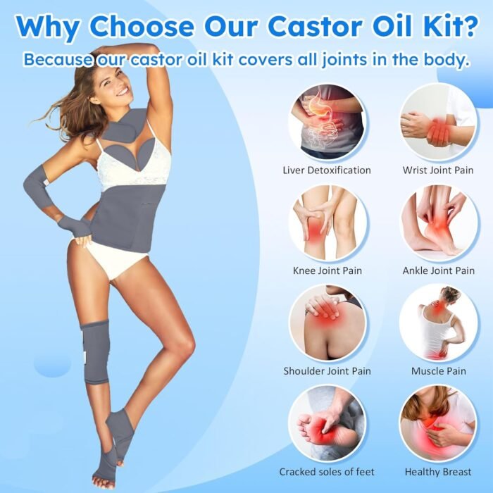 Castor Oil Pack Wrap,10 pcs Reusable Org - Image 2