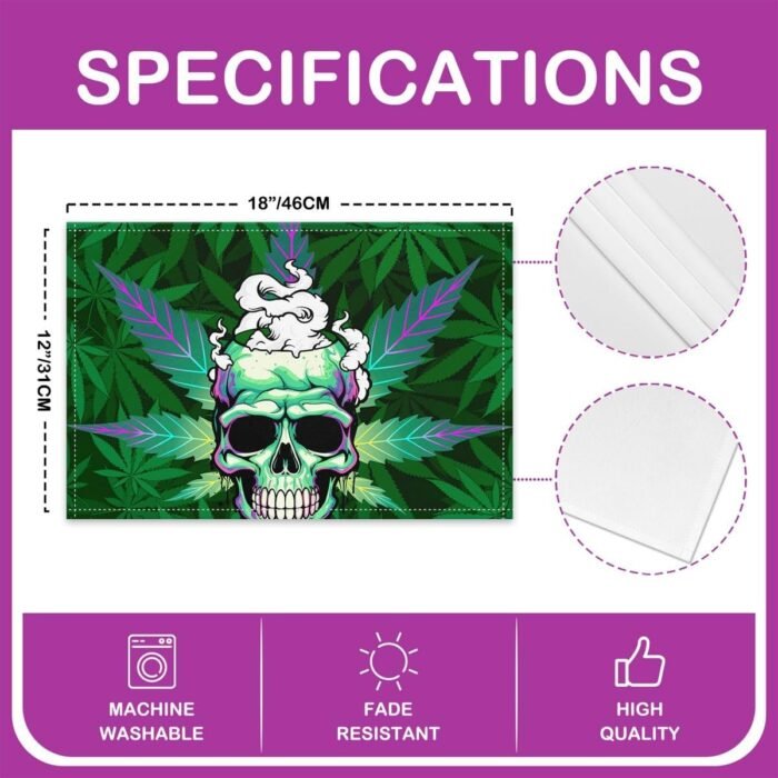 Erosebridal Cannabis Leaves Placemats Gr - Image 4