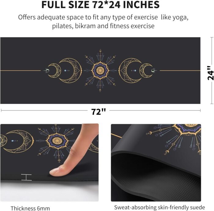 nuveti Yoga Mat Print Extra Thick TPE No - Image 3