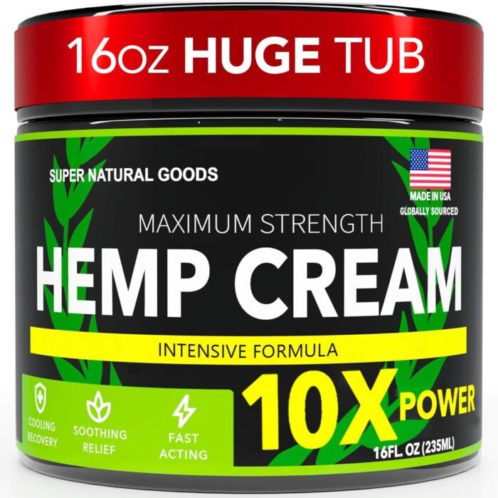 Hemp Cream Maximum Strength (16 oz) Hemp - Image 1