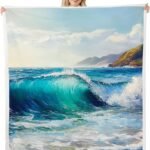 Castle Fairy Ocean Beach Plush Throw Bla