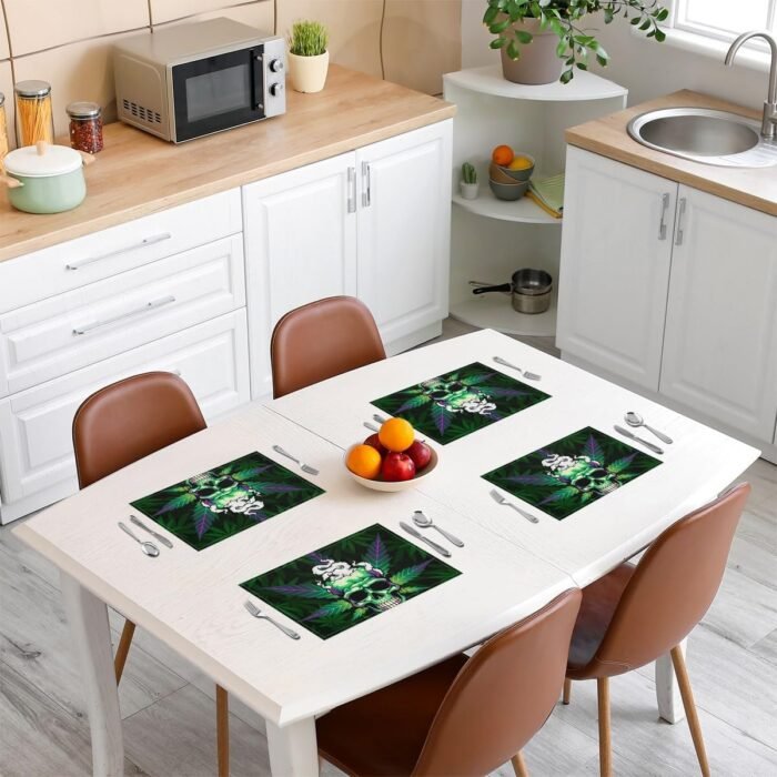 Erosebridal Cannabis Leaves Placemats Gr - Image 3