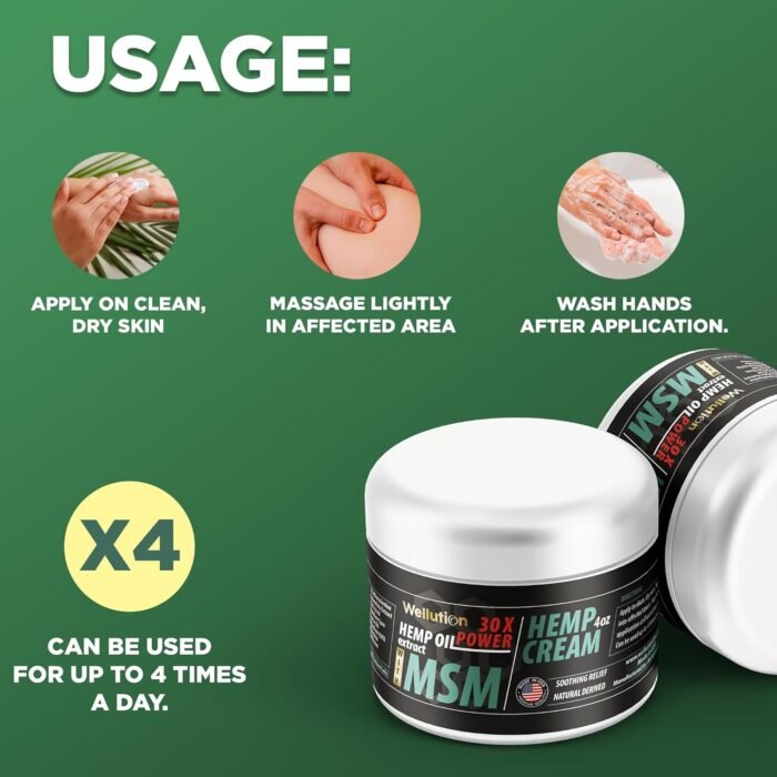 WELLUTION Hemp Cream with MSM – All-Natu - Image 6