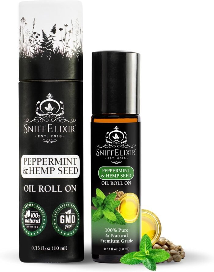 Peppermint Essential Oil Roll On with He - Image 1