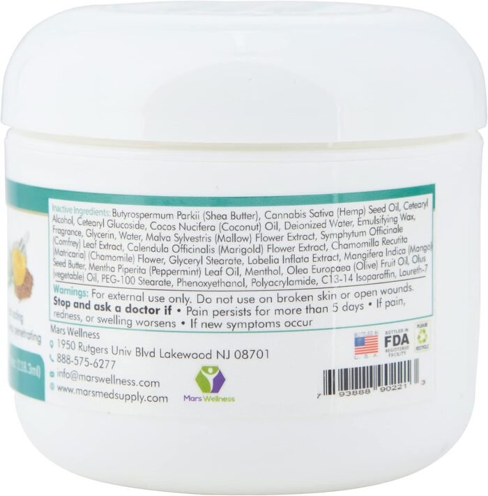 MARS WELLNESS MG+ Hemp Pain Cream (4 oz) - Image 6