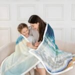 Castle Fairy Ocean Beach Plush Throw Bla - Image 4