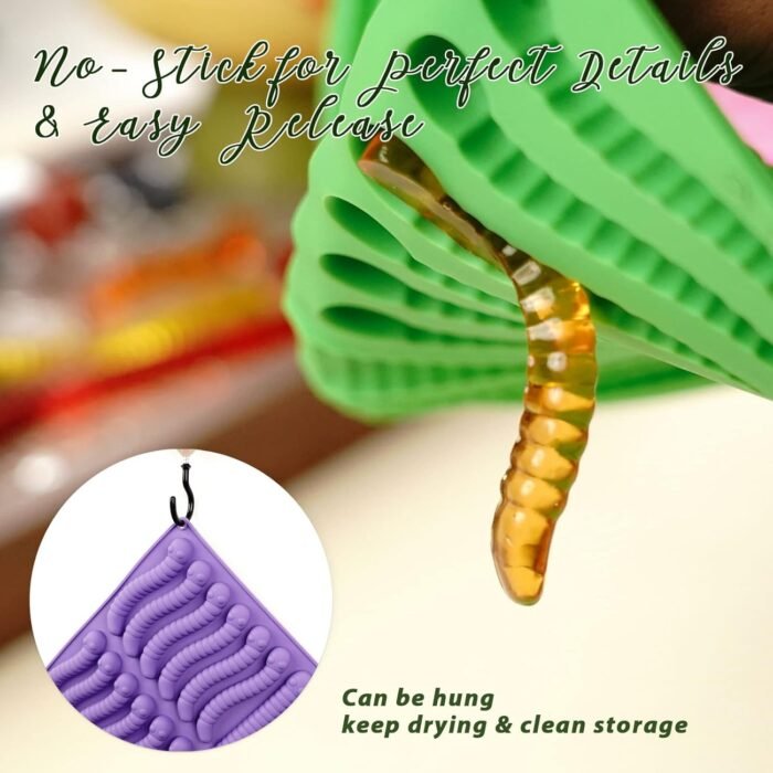 Gummy Worm Molds Silicone 6ML 14ML, 4PCS - Image 2