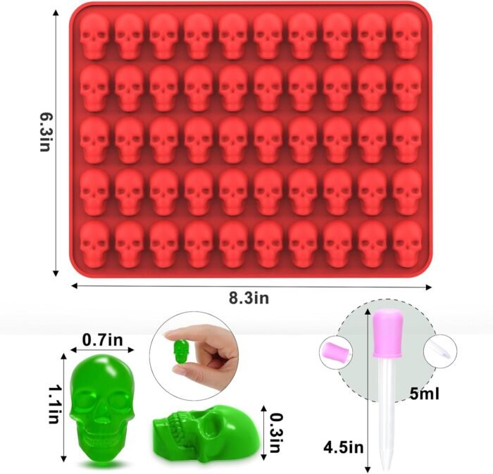 BUSOHA Skull Chocolate Silicone Molds - - Image 5