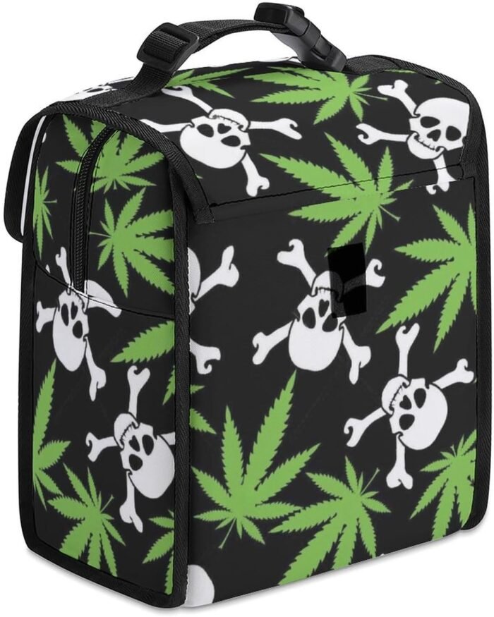Cannabis Skull Printed Lunch Bag Made of - Image 6