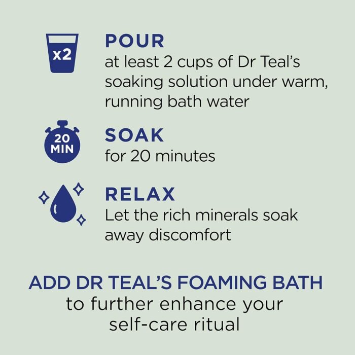 Dr Teal's Epsom Salt Magnesium Soak, Rel - Image 4