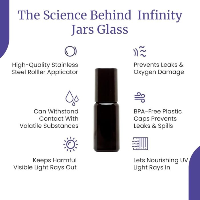 Infinity Jars Black Ultraviolet Glass Bo - Image 6