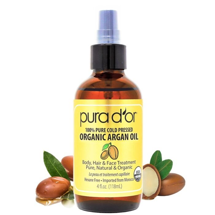 PURA D'OR 4 Oz ORGANIC Moroccan Argan Oi - Image 1