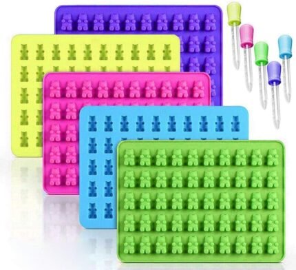 10 pcs set Teddy Bear Shaped Gummies Can