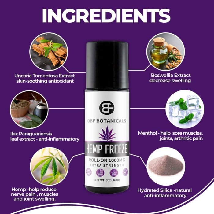 Hemp Roll On 3 Oz Instant Effect Topical - Image 5