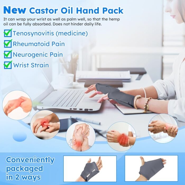 Castor Oil Pack Wrap,10 pcs Reusable Org - Image 5