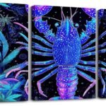Erosebridal Lobster Canvas Wall Art 3 Pc