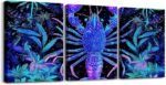Erosebridal Lobster Canvas Wall Art 3 Pc