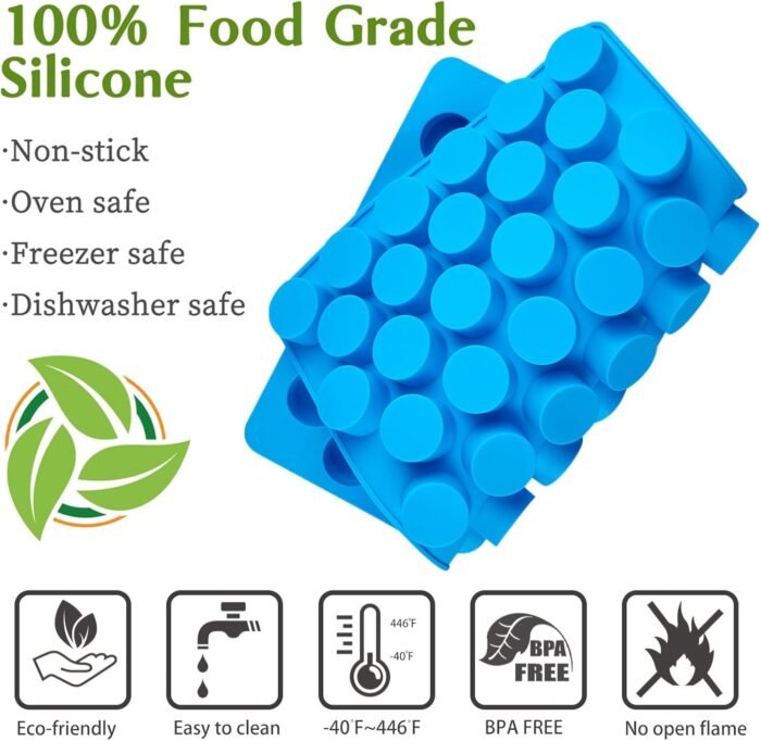 JOERSH Round Candy Molds Silicone Molds - Image 3
