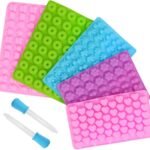 5PCS Mini Gummy Silicone Molds with 2 Dr