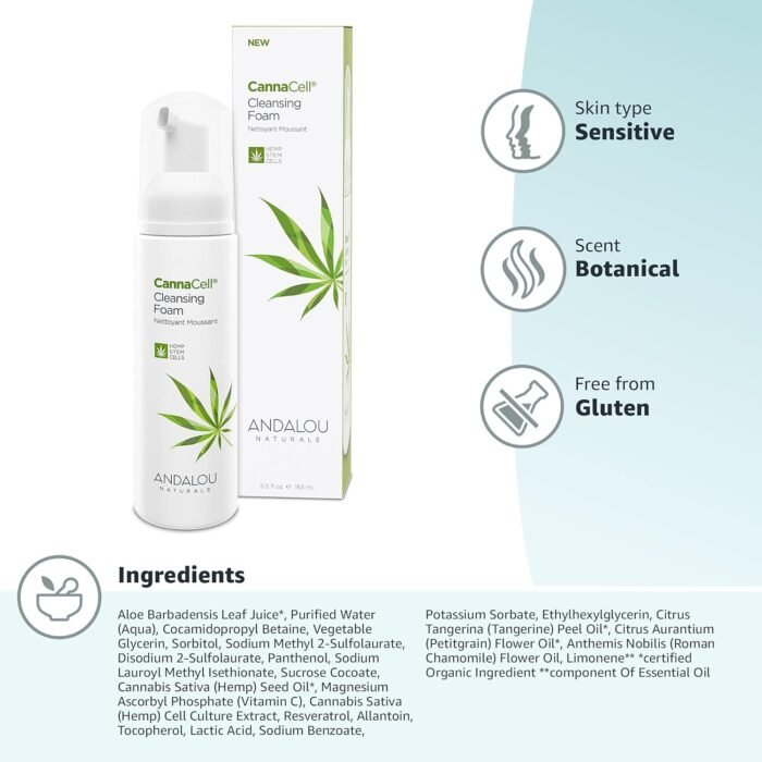 Andalou Naturals CannaCell Cleansing Foa - Image 8