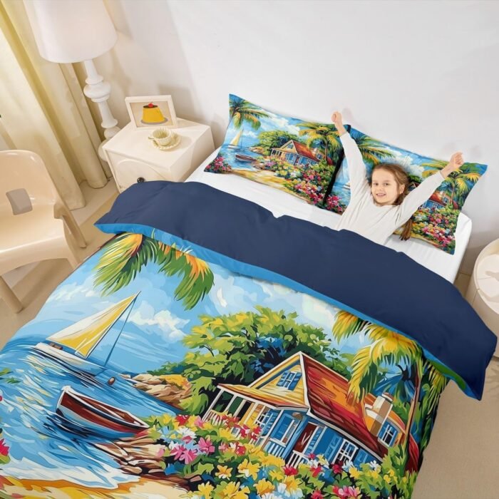 Castle Fairy Summer Seaside Beach Duvet - Image 3