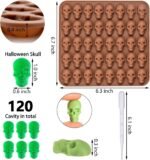 3 Pack Gummy Skull Silicone Candy Molds, - Image 6