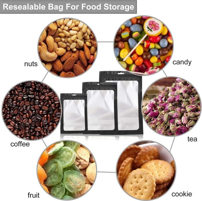300 Pack 3 Sizes Resealable Mylar Bags F - Image 5