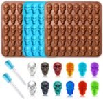 Gummy Skull Candy Molds,3-Pack 40 Cavity