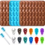Gummy Skull Candy Molds,3-Pack 40 Cavity