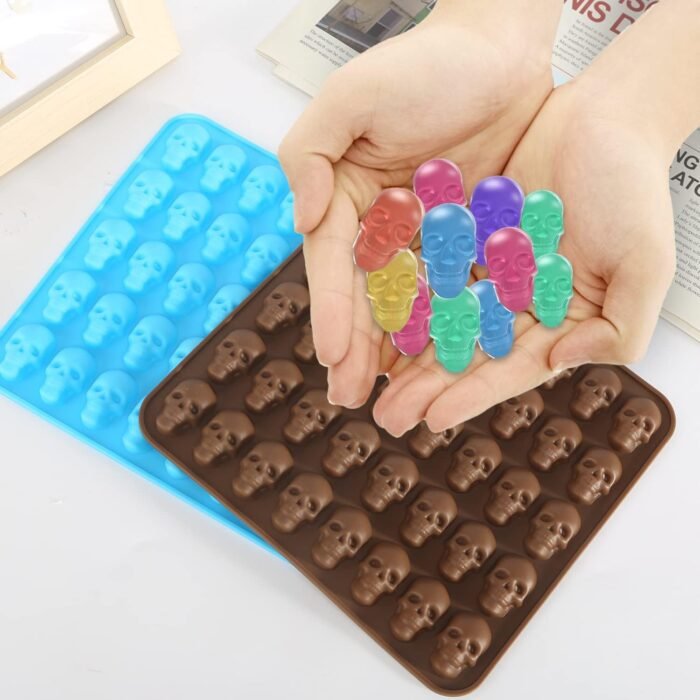 Gummy Skull Candy Molds 2 Pack 40 Cavity - Image 4