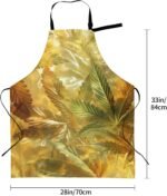 Golden Cannabis - Apron, with 2 Pockets, - Image 4