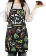 MNIGIU Weed Leaf Apron With Pockets I'll - Image 6