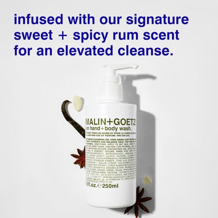 MALIN+GOETZ Hand + Body Wash – natural h - Image 2