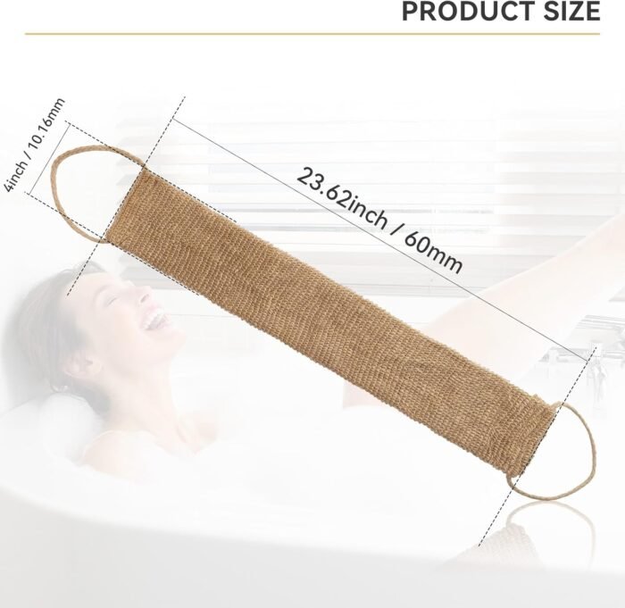 Exfoliating Hemp Back Scrubber with Hand - Image 5