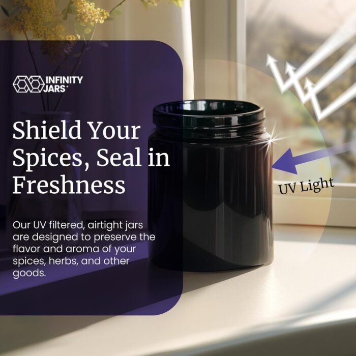 Infinity Jars Classic Black Glass Jar 25 - Image 5