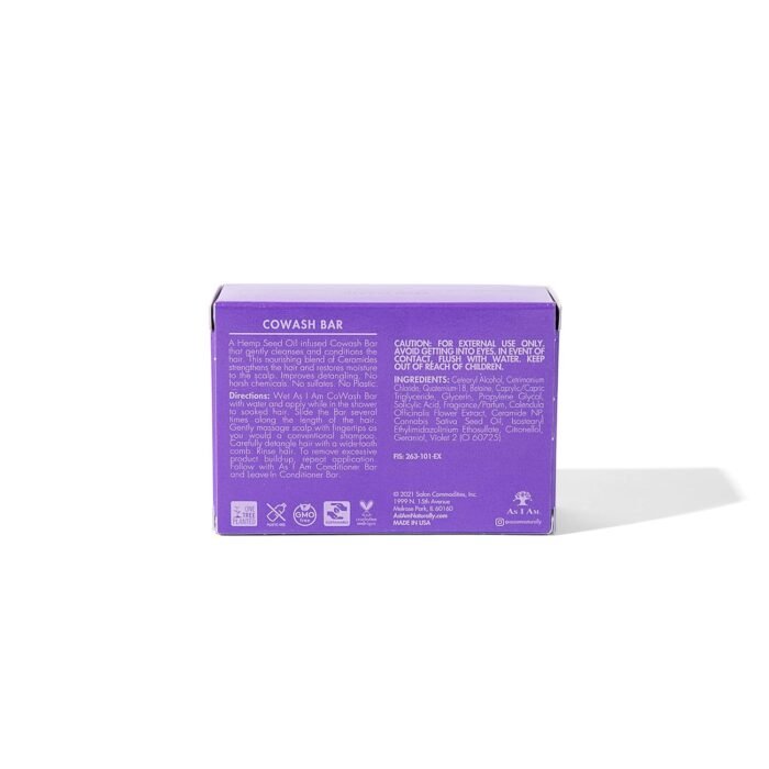 As I Am Hemp Seed Oil Cowash Bar - 3.5 o - Image 3