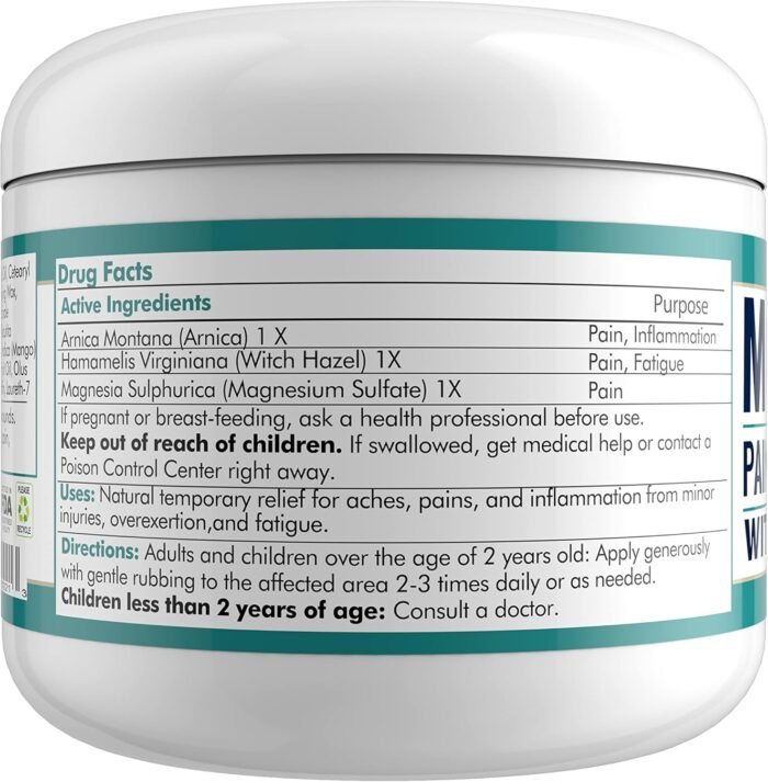 MARS WELLNESS MG+ Hemp Pain Cream (4 oz) - Image 5