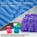 Large Gummy Bear and Worm Mold Silicone, - Image 5